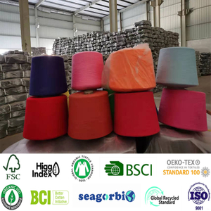 Colored GRS Recycled Polyester Yarns for Knitting And Weaving (R&D/GRS Polyester Yarn再生涤纱/ Seagor)