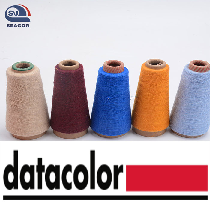 Colored GRS Recycled Polyester Yarns for Knitting And Weaving (R&D/GRS Polyester Yarn再生涤纱/ Seagor)